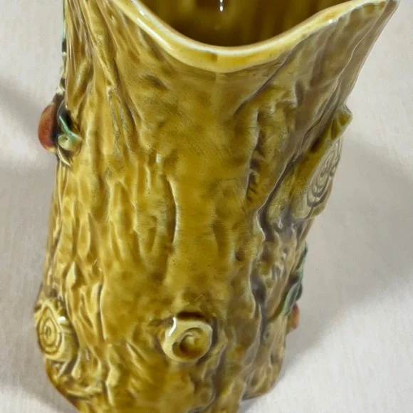 Rustic Yellow Tree Trunk Pitcher - Picture 12 of 15